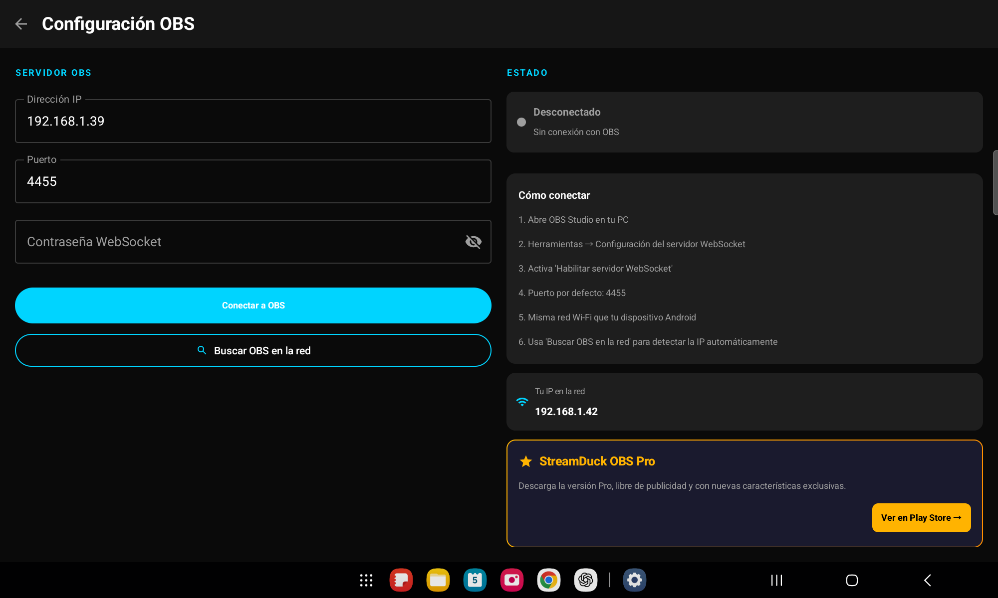 Controles de transición con T‑Bar