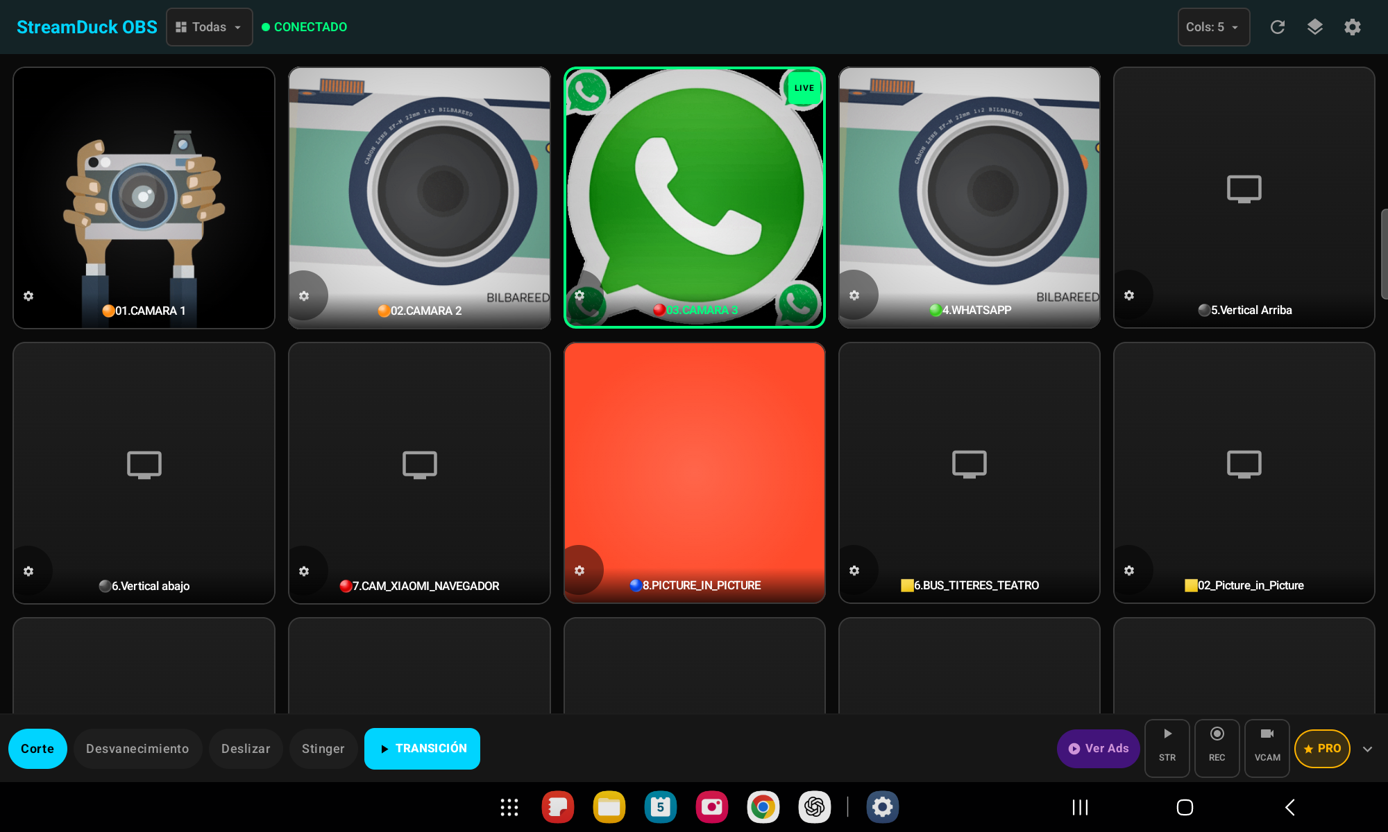 Downstream Keyer y gestión de keyer